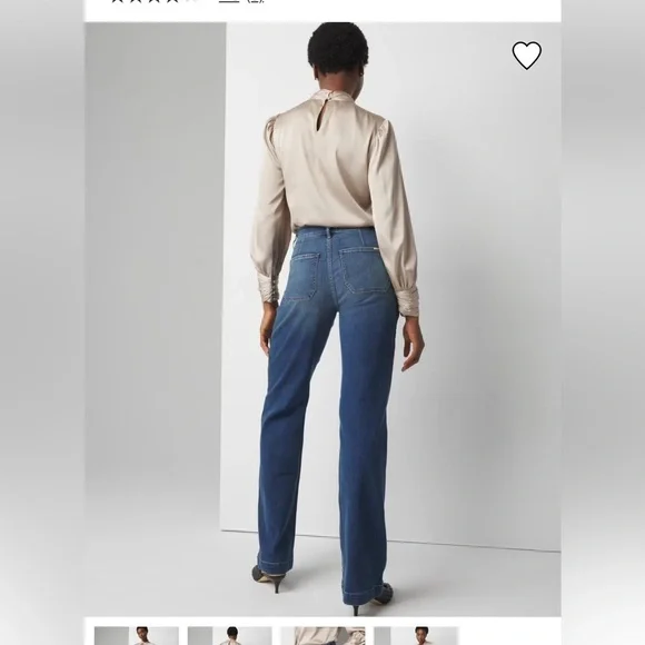 NWT White House Black Market Extra High-Rise Novelty Pocket Trouser Jeans 8 - Picture 7 of 8